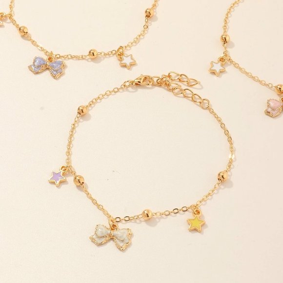 3pcs Girls Bow Decor Bracelet - Picture 3 of 3